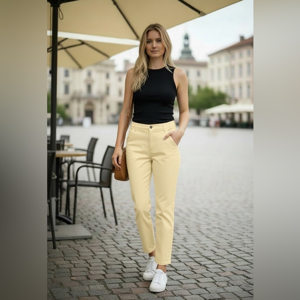 Evan Picone yellow pants
